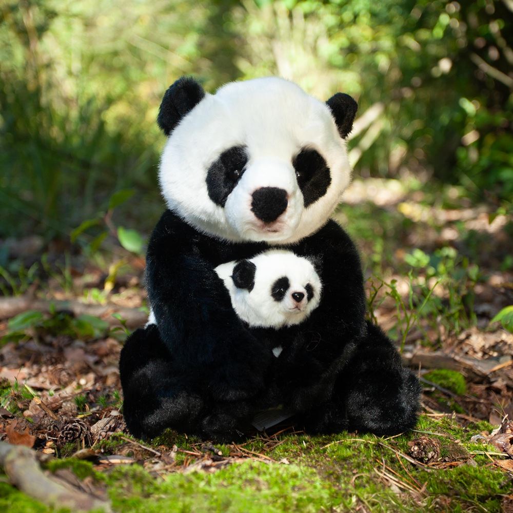 Rappa kælepanda med baby - 27 cm