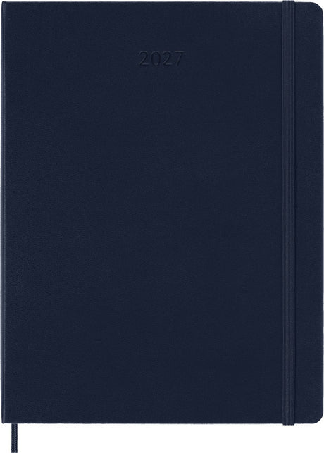 Moleskine 12 måneders dagbog - 2027 - ugentlig - xl - hårdt omslag - safirblå