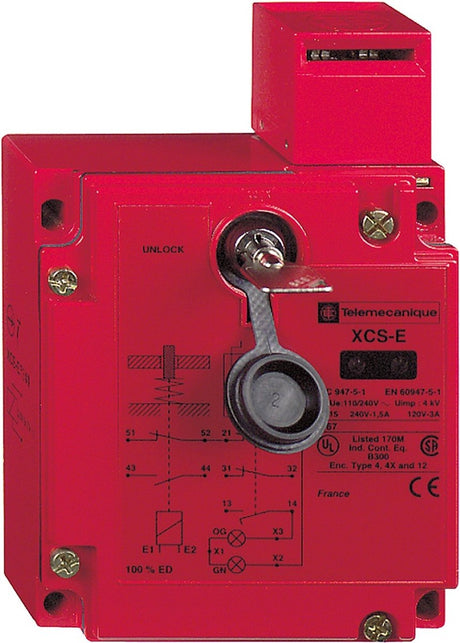 Schneider Electric endestop med låsefunktion - xcse7312 - e27s2
