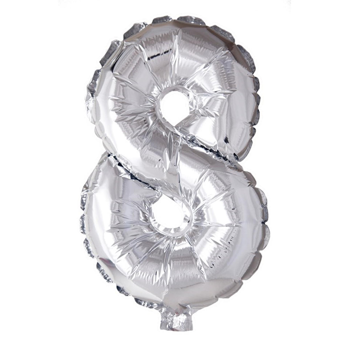 Globos nummer ballon nummer '8' sølvfolie 40cm velegnet til helium