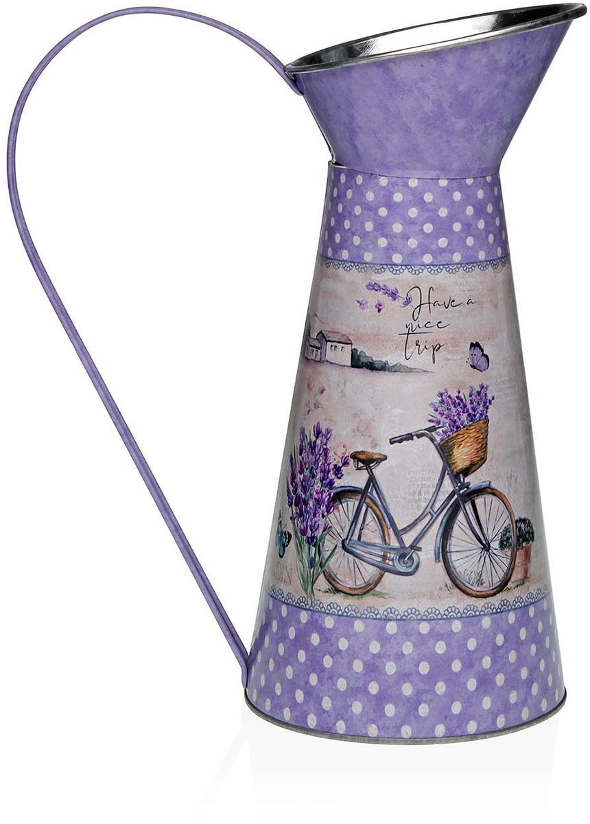 Versa vase lilla metalcykel 16 x 28 x 22 cm