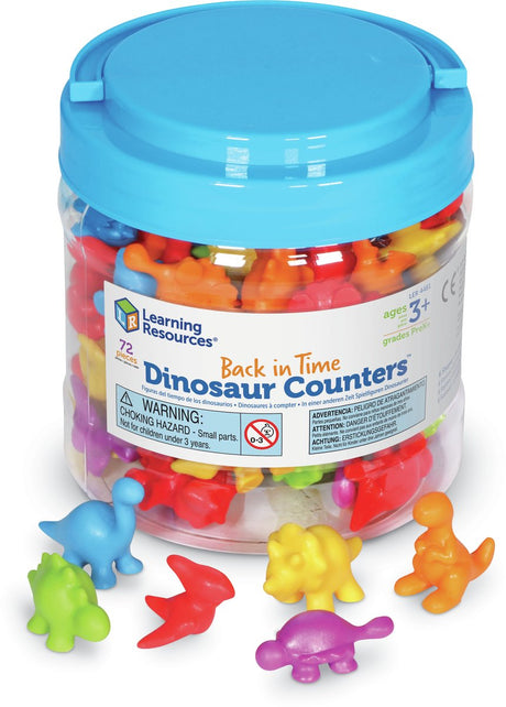 Læringsressourcer tilbage i tiden dinosaur counters® (sæt med 72) - 1+