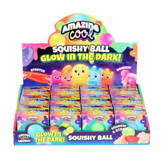 Fantastisk cool squishy kugleglød i de mørke assorterede farver | 12 stk