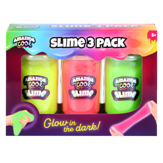 Fantastisk kølig glød i mørke slime 3 pack | 4 stk