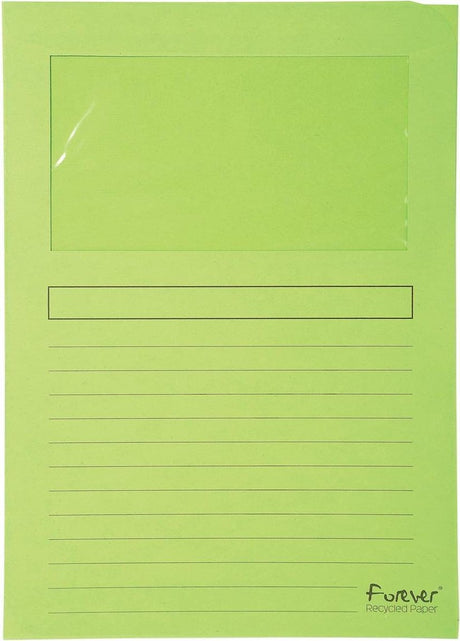 Exacompta venstermap forever l-model 120gr lichtgroen 100 stuks