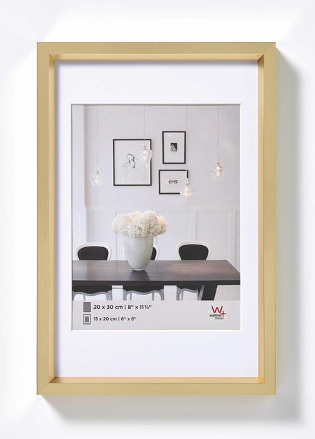 Walther stål stil - plastramme - fotostørrelse 20x30 cm - guld
