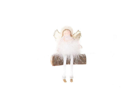 Hbx natural living deco angel ada 10,5x b5x h19cm hvidguld