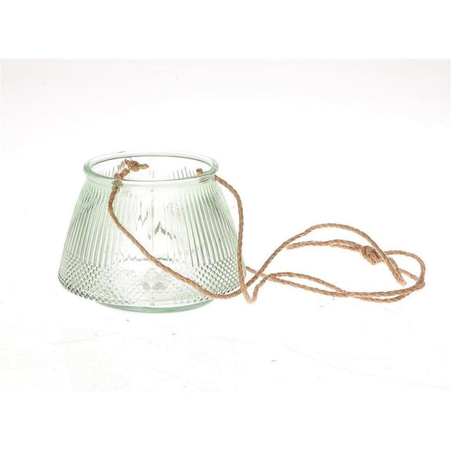 Hbx natural living hængende vase linjer ã˜11xh15cm grøn