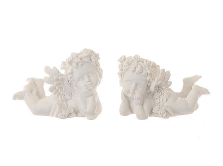 Hbx natural living deco angel 7x4x5,5cm hvid