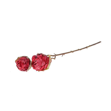 HBx naturlig levende dekorativ gren rose 45cm rød