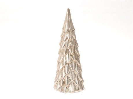 Hbx naturlig levende statue juletræ skovsten 9,5x8x23cm sølv