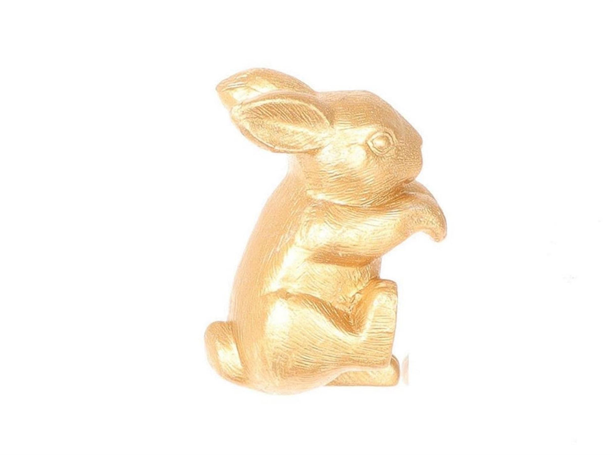 Hbx naturlig levende statue kanin morsy 8x4x6cm lertøj guld