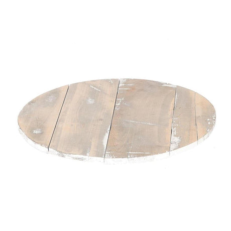 Hbx natural living plateau stråtavle grå vask ø38xh3cm