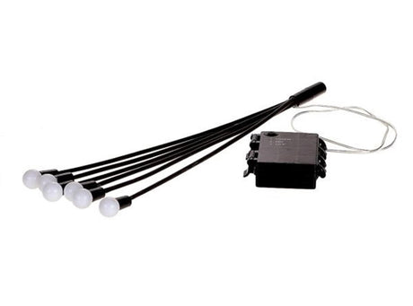 HBX Natural Living julelys fleksibel LED-ildflue på pind - 2 bundter belysning