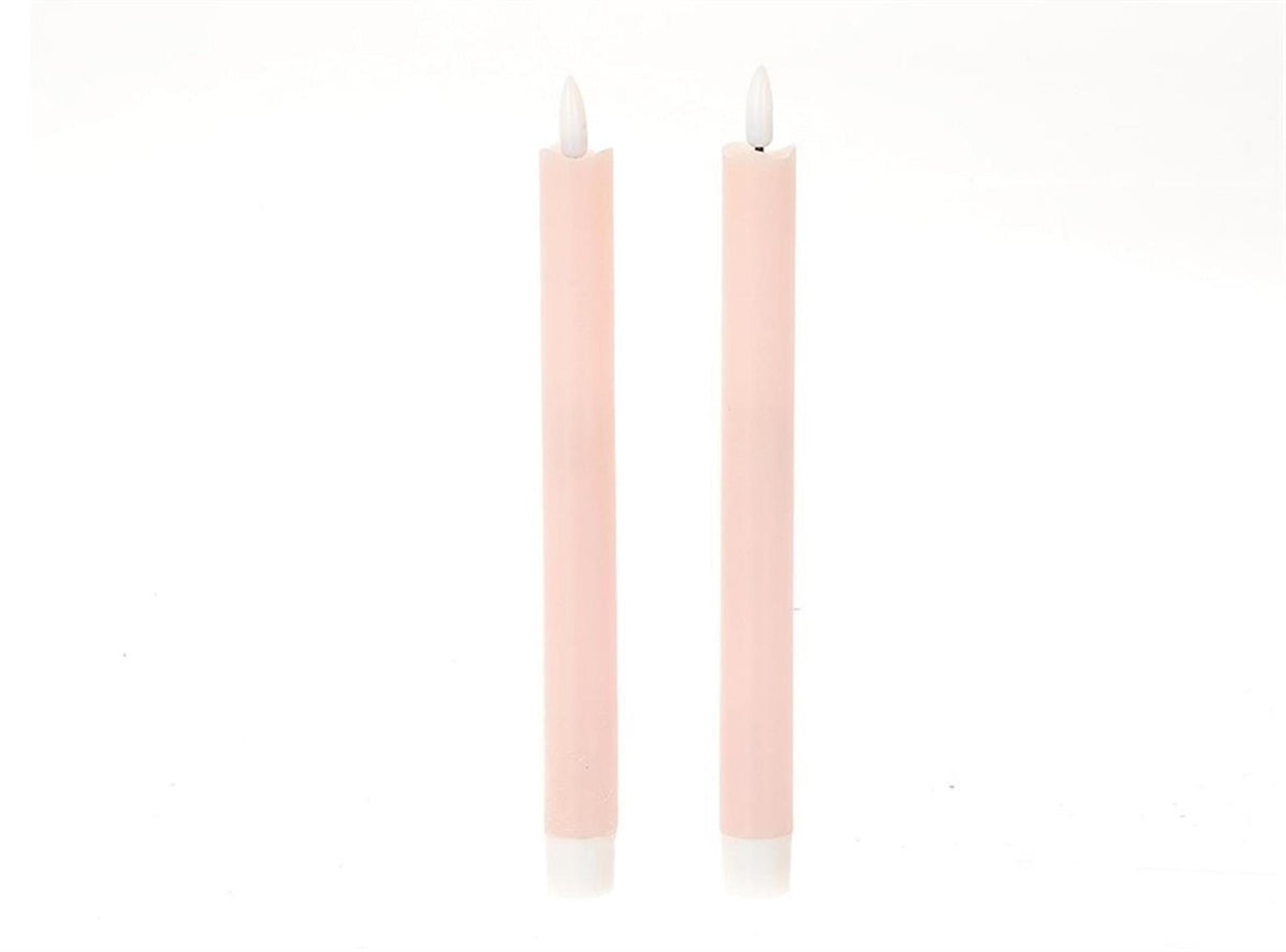 HBx natural living dinner candle led flame 24,5cm pink