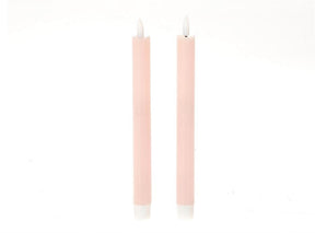 HBx natural living dinner candle led flame 24,5cm pink