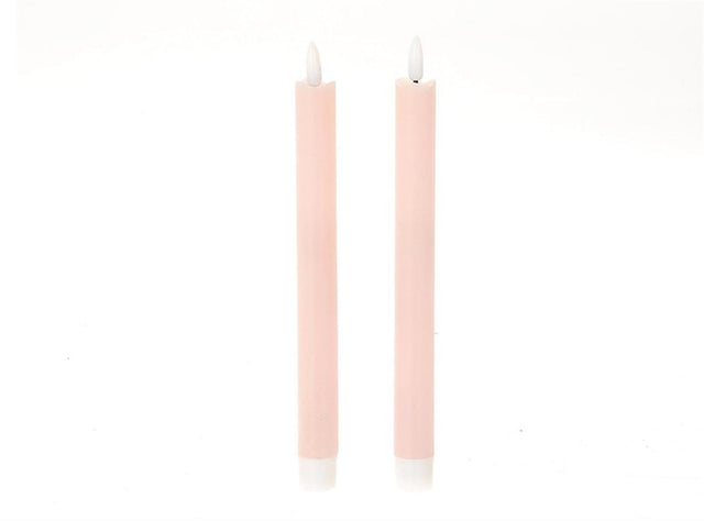 HBx natural living dinner candle led flame 24,5cm pink