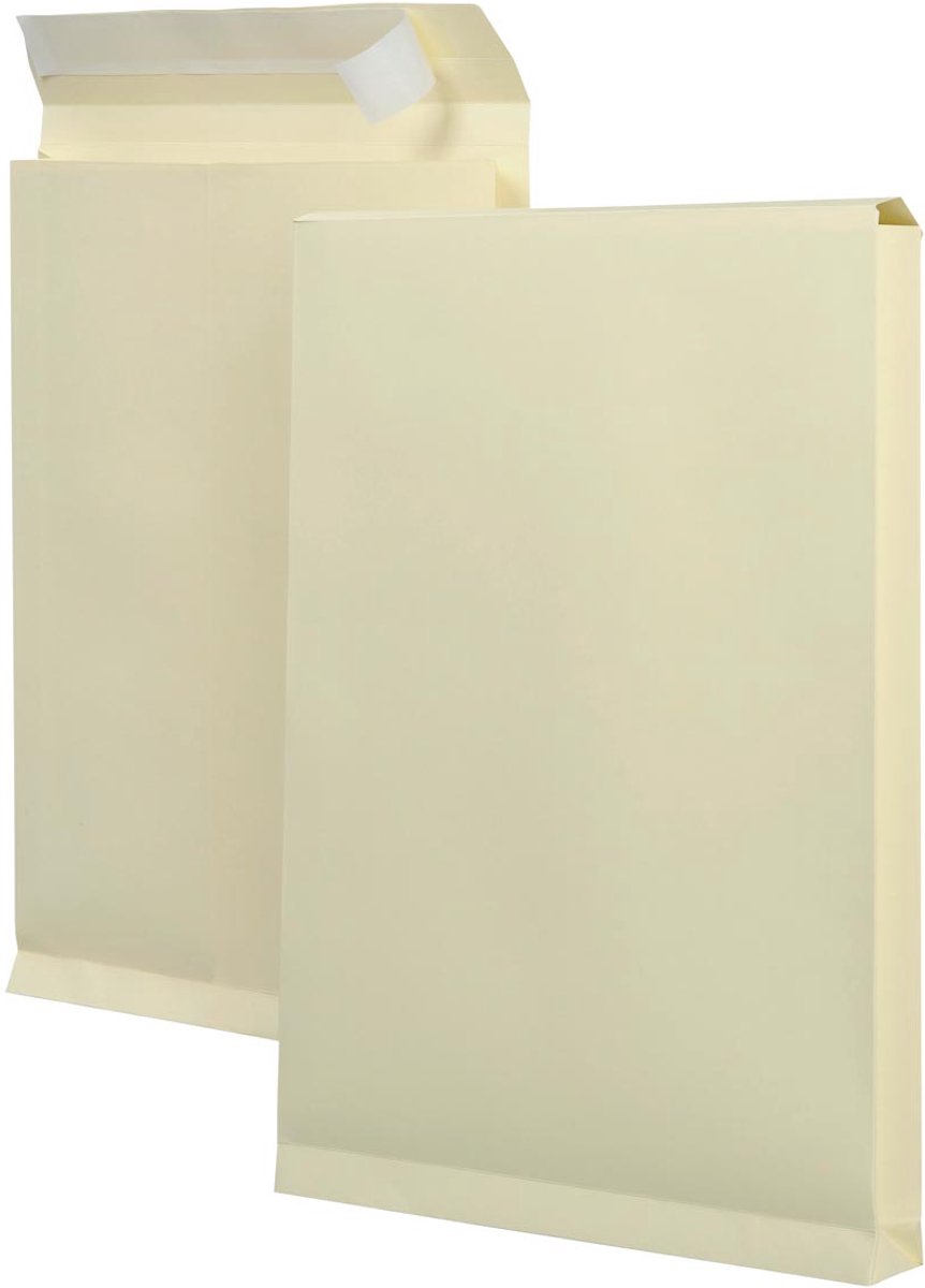Q-connect prøvepose 262x371x38mm creme zk