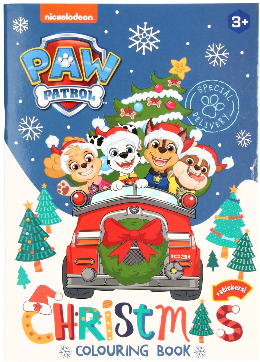 Vinder holland paw patrol malebog Jul - malebøger til børn - tegnebog til børn - Jule malebog - Jule malebog - 32 sider - 21 x 29,7 cm - fra 5 år - multifarver