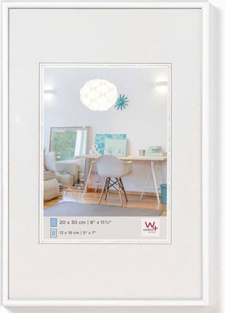 Walther new lifestyle - plastramme - fotostørrelse 40x50 cm - hvid