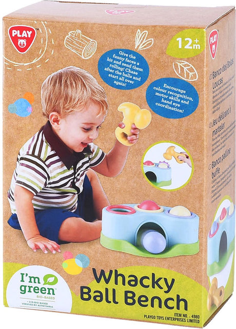 Playgo biobaseret hammerbænk med bolde - 5 stk.