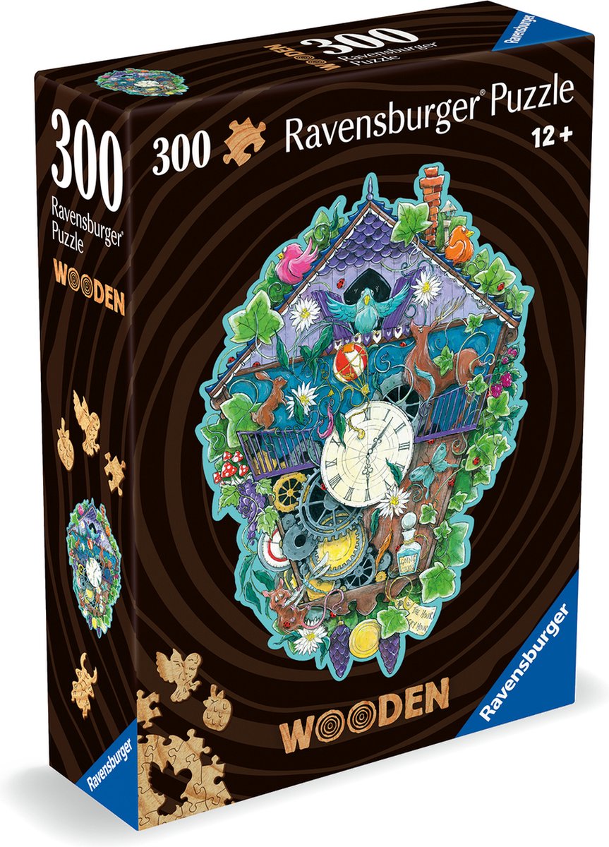 Ravensburger træpuslespil gøgeur - puslespil - 300 brikker