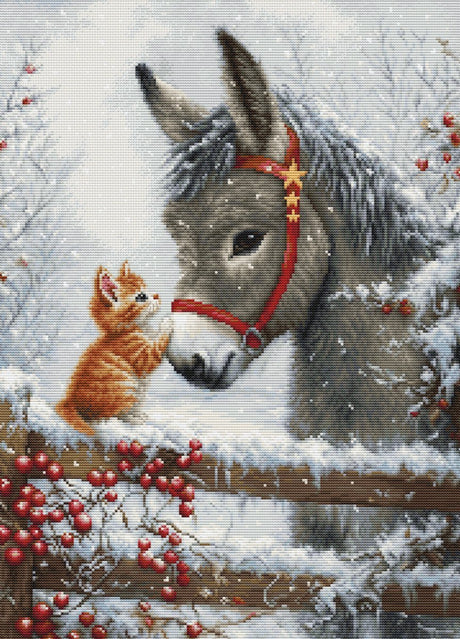 Luca-s cross stitch kit - warm hug - warm hug - bu5075