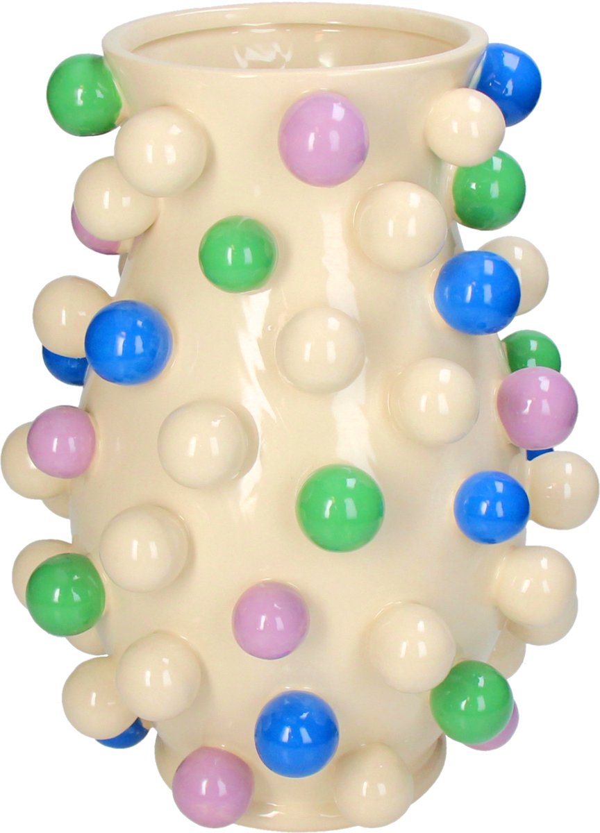 Hd collection vase balls stoneware multi 24.7x24.7x34cm