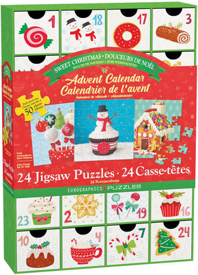 Eurographics - Juleslik - 12×50 stk 12,5×12,5cm (b×h) - adventskalender