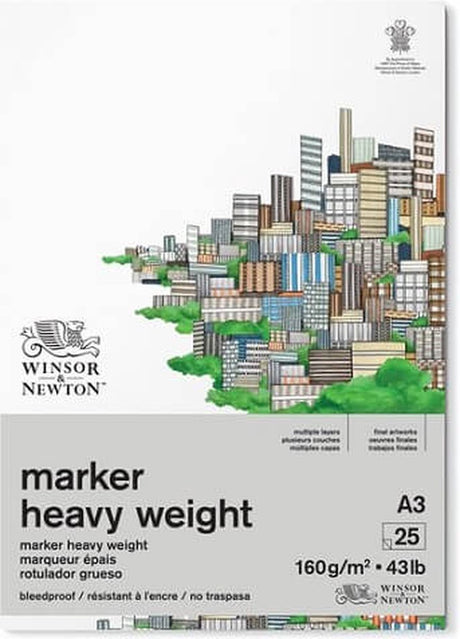 Winsor Newton tuschpapir bleedproof ekstra kraftig A3