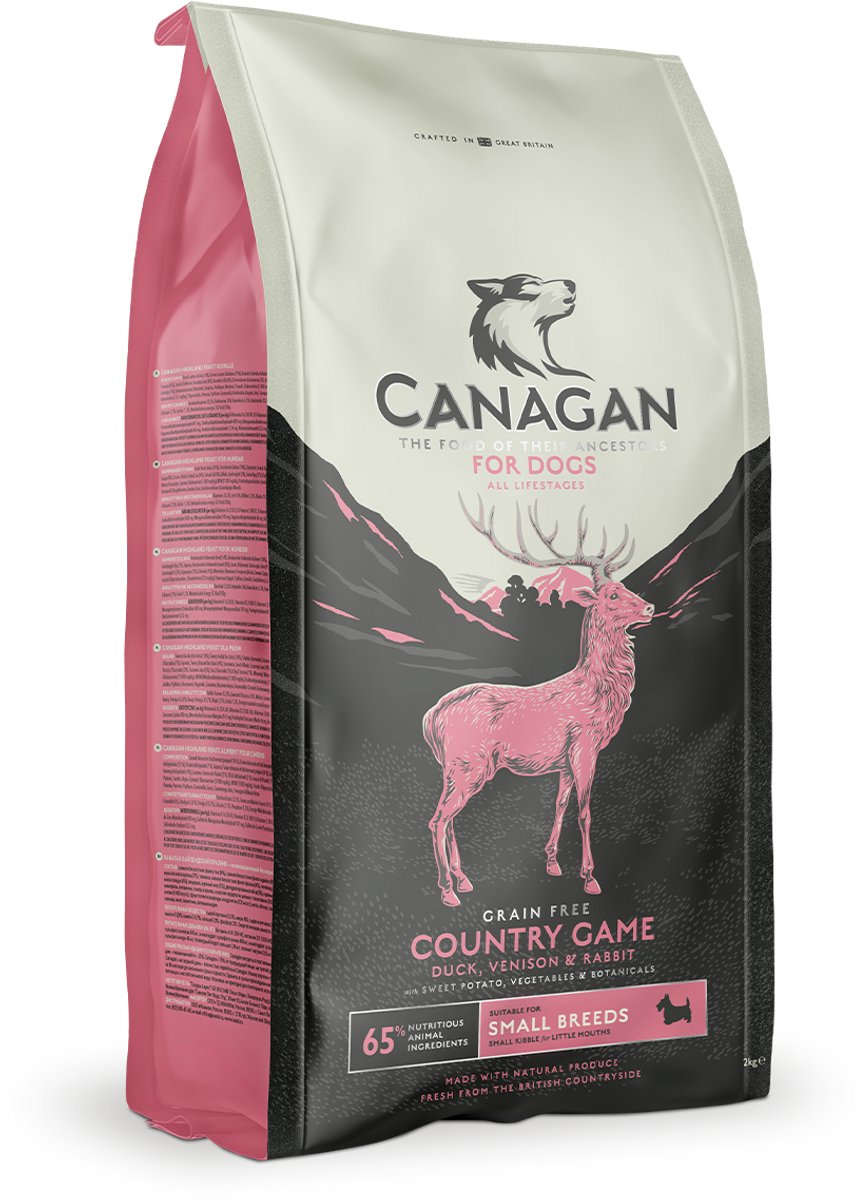 Canagan-serien - tørfoder til små hunde - vildtkød - ingredienser af høj kvalitet - indeholder and