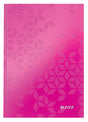Leitz wow a5 hardcover notesbog - styret - FSC certificeret - pink