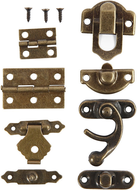 Kreativ virksomhed https: www.cchobby.nl mini-beslag-size-16x19-19x29-5-mm-antiek-goud-15-set-1-doos
