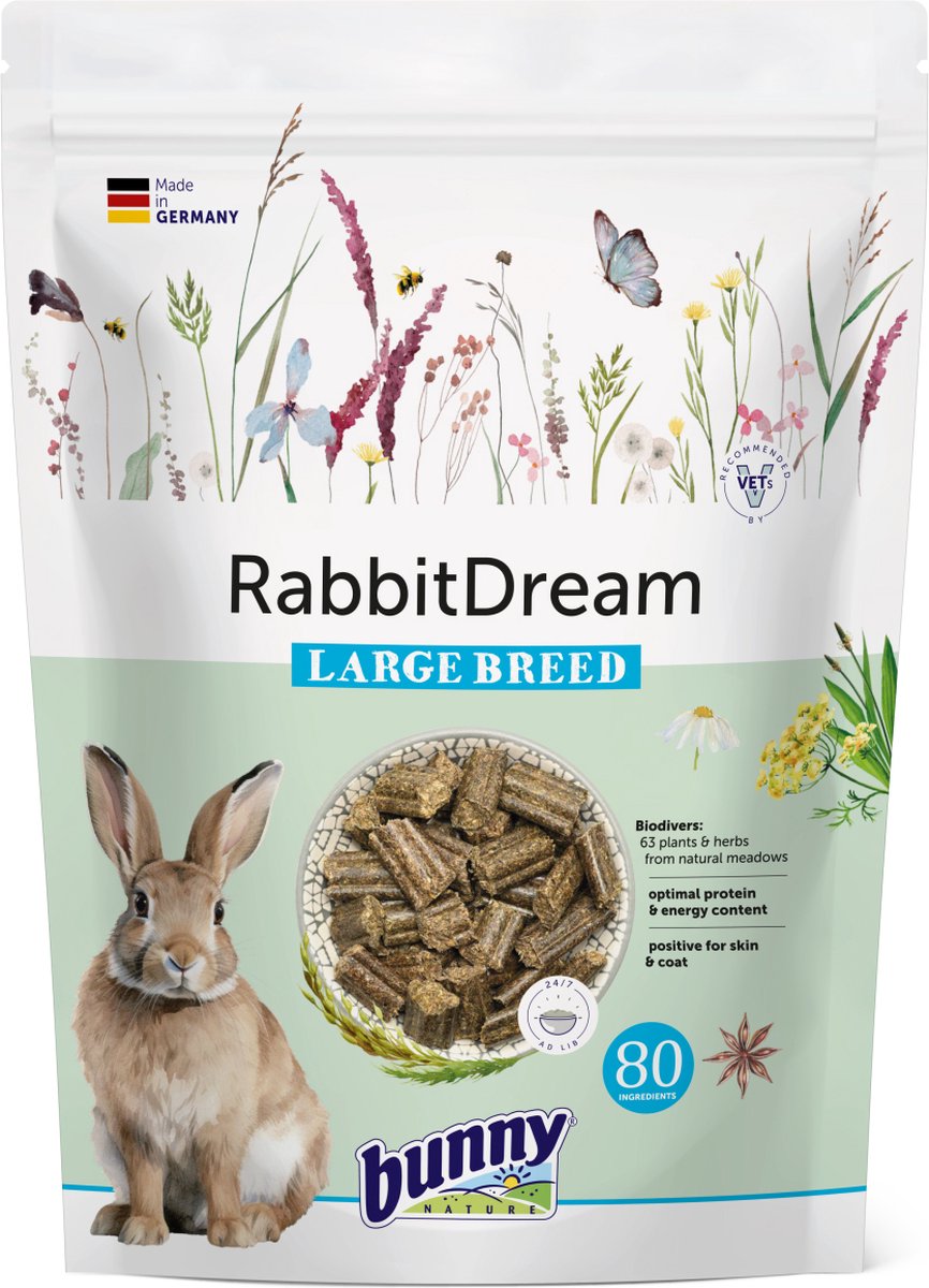 Kanin natur - kanin drøm - stor race - 1,5 kg