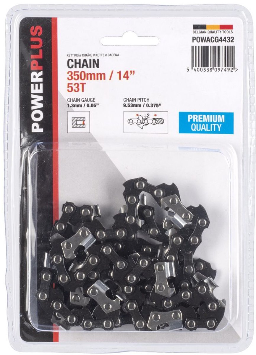 Powerplus kæde powacg4432 - 14 - 350 mm - 53t - premium