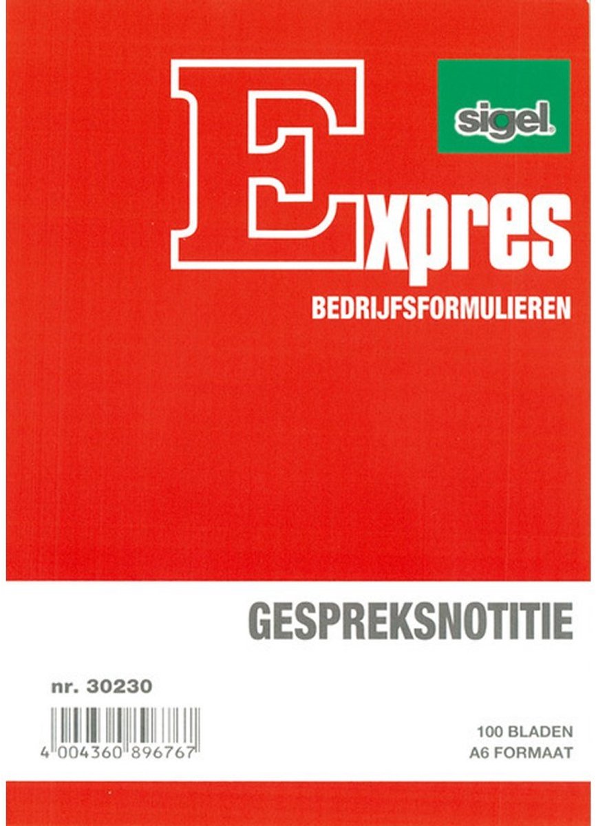 Sigel samtale notesbog - express - a6 - 100 sider - si-30230