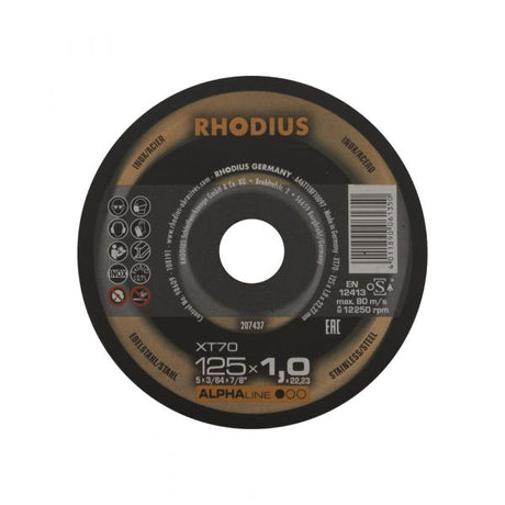 Skæring af disk 125x1 10 i dåse