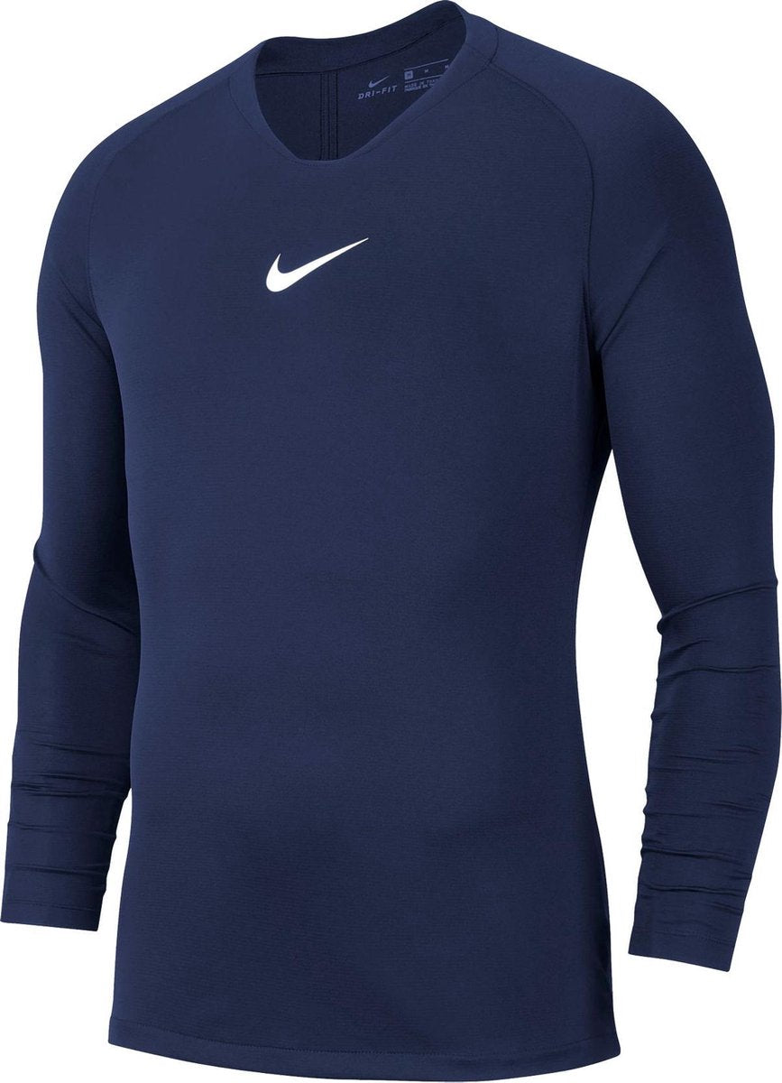Nike park tør første lag langærmet termoskjorte - str. s - herrer - marine hvid