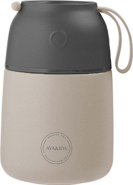 Aya ida - foodie - termokande - madbeholder - 500ml - cremebeige