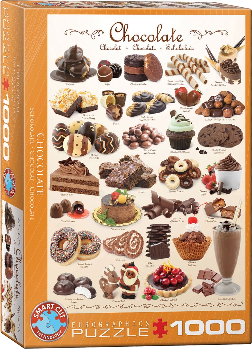 Eurographics puslespil chokolade - 1000 stykker