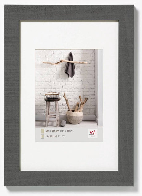 Walther home - træramme - fotostørrelse 20x30 cm - grå