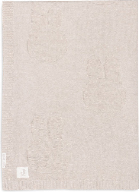 Jollein x nijntje - deken wieg 75x100cm - wiegdeken, wiegdekentje, dekentje baby - miffy - nougat