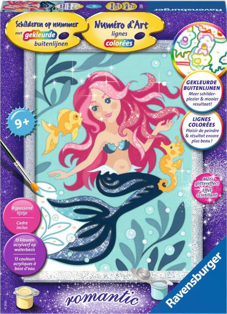 Ravensburger maling efter nummer havfrue glitter