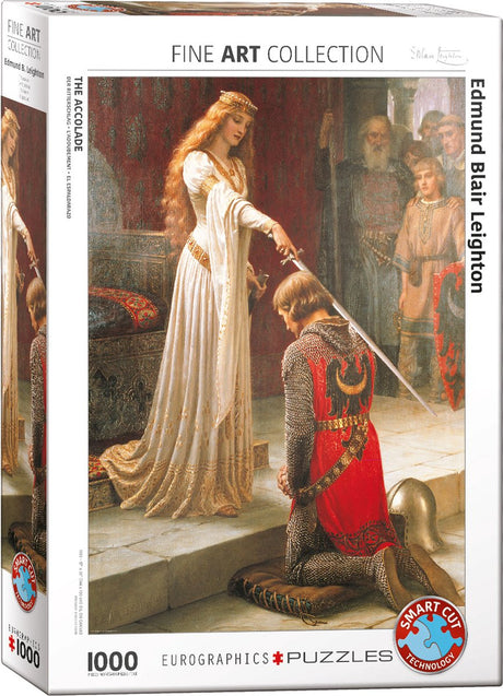 Eurographics - ceremonien for ridderskab [udmærkelsen] - edmund blair leighton - 1000 brikker 48×68cm (b×h) - kunst puslespil