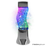 Partyfun lys bordlampe glitter LED farveskift virker på 3XAA batterier og USB H25.5cm