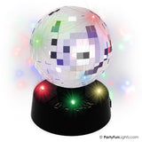 Partyfun lys bordlampe disco kugle dia10cm roterende virker på 3XAA batterier og USB