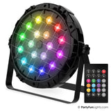 Partyfun lights discolys 18x power leds multi colour