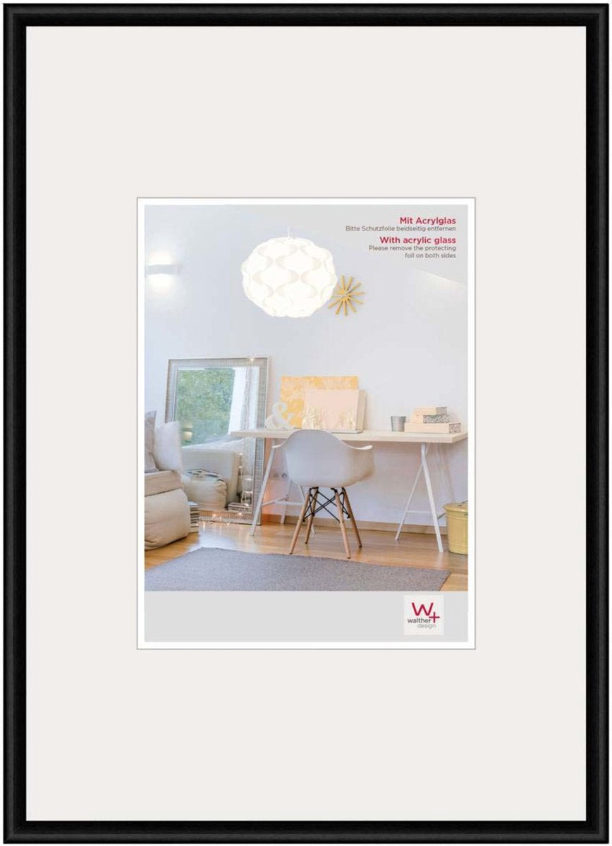 Walther new lifestyle - plastikramme - fotostørrelse 29,7x42 cm (din A3) - sort