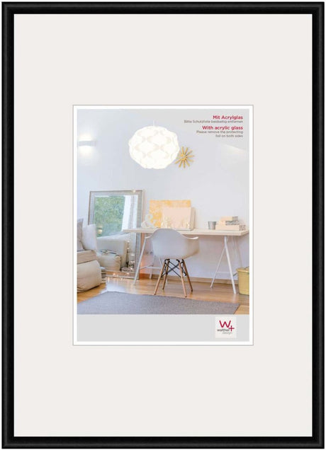 Walther new lifestyle - plastikramme - fotostørrelse 29,7x42 cm (din A3) - sort