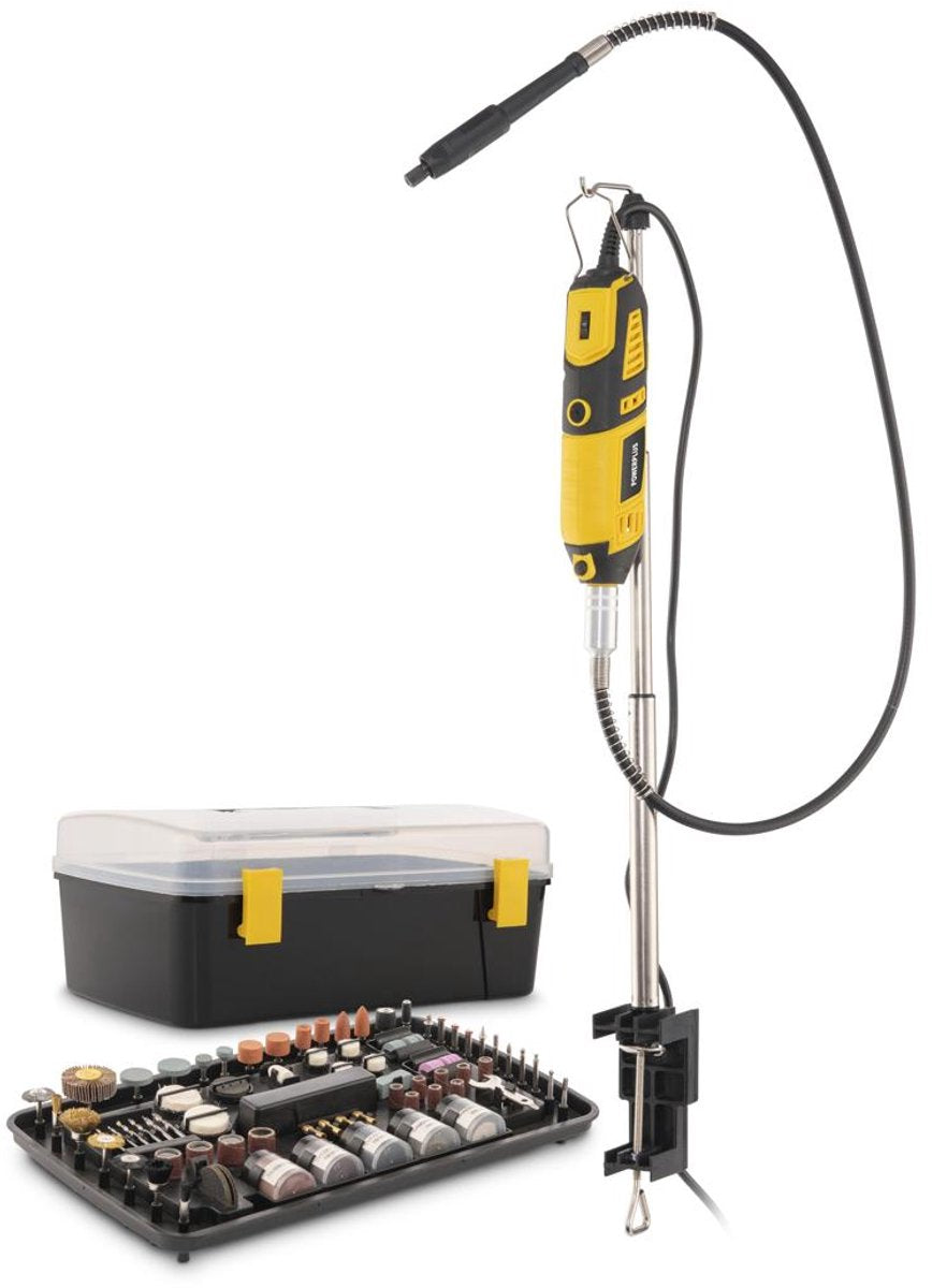 Powerplus - gul - powx1326 - børstet - roterende multiværktøj - 160w - 226 acc.
